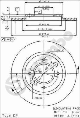 Brembo 08.2467.10 - Тормозной диск avtokuzovplus.com.ua