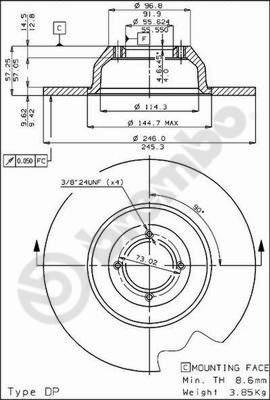 Brembo 08.2632.10 - Тормозной диск autodnr.net