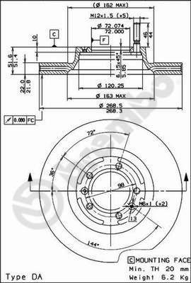 Brembo 09.4115.10 - Гальмівний диск autocars.com.ua