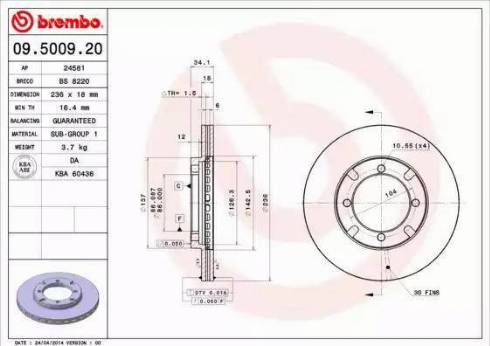 Alpha Brakes HTP-MS-024 - Гальмівний диск autocars.com.ua