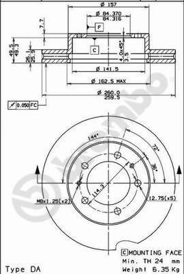 Brembo 09.5932.10 - Тормозной диск avtokuzovplus.com.ua