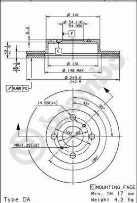 Brembo 09.5937.10 - Тормозной диск avtokuzovplus.com.ua