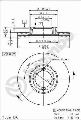 Brembo 09.6709.10 - Гальмівний диск autocars.com.ua