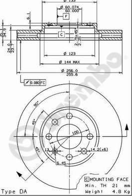 Brembo 09.7628.11 - Тормозной диск avtokuzovplus.com.ua