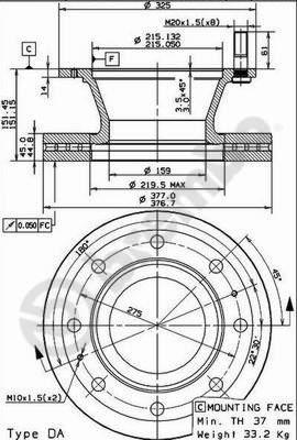 Brembo 09.7929.40 - Гальмівний диск autocars.com.ua