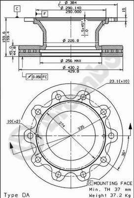 Brembo 09.8472.10 - Гальмівний диск autocars.com.ua