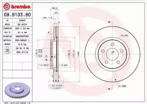 Alpha Brakes HTP-CH-015 - Тормозной диск autodnr.net