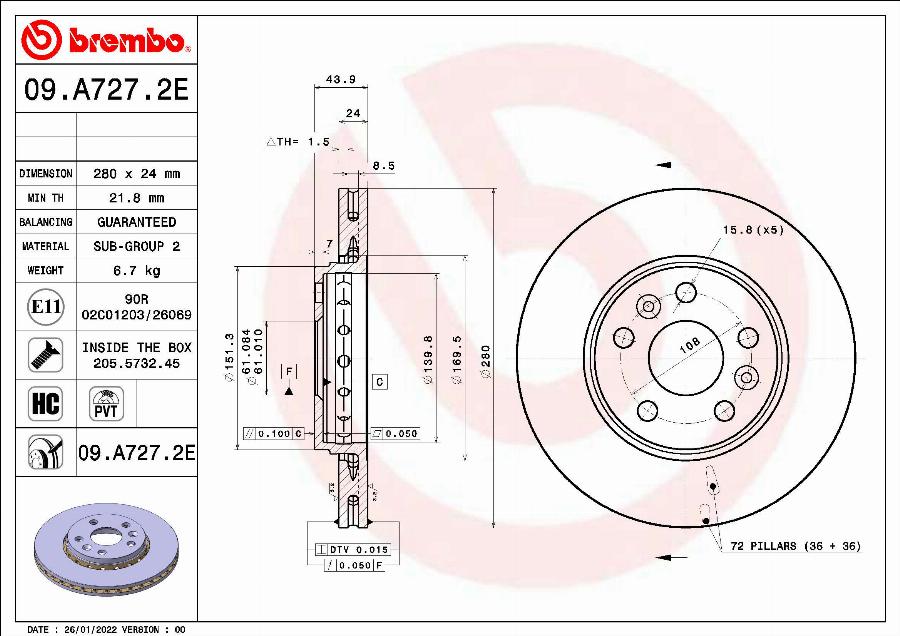 Brembo KT 08 032 - Комплект гальм, дисковий гальмівний механізм autocars.com.ua