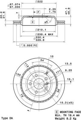 Brembo 09.R102.11 - Гальмівний диск autocars.com.ua