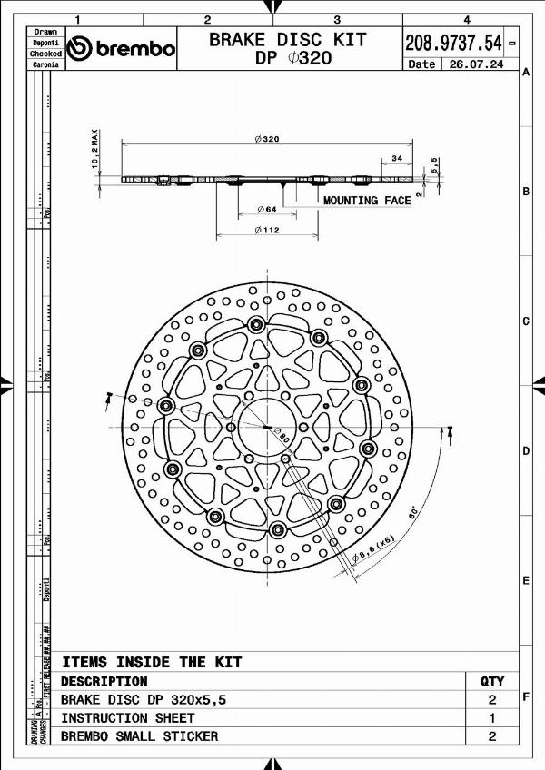 Brembo 208973754 - Гальмівний диск autocars.com.ua