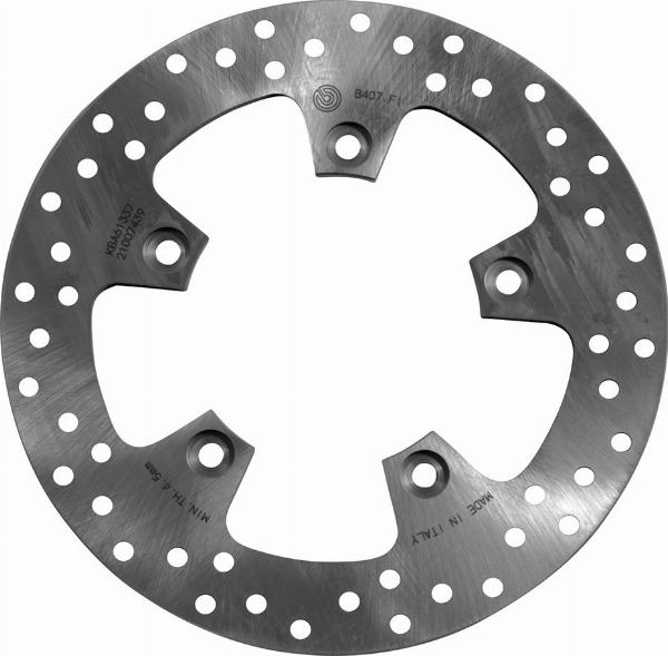 Brembo 68B407F1 - Гальмівний диск autocars.com.ua