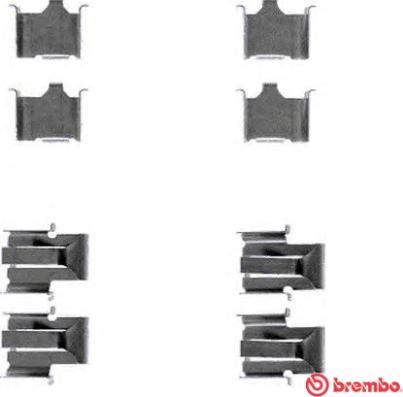 Brembo A 02 285 - Комплектуючі, колодки дискового гальма autocars.com.ua