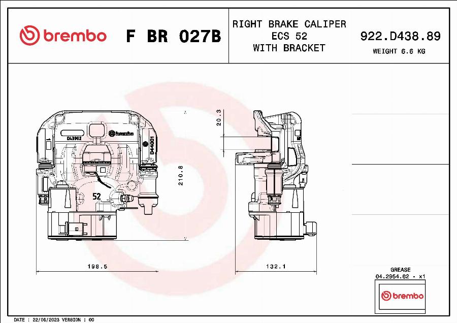 Brembo F BR 027B - Гальмівний супорт autocars.com.ua