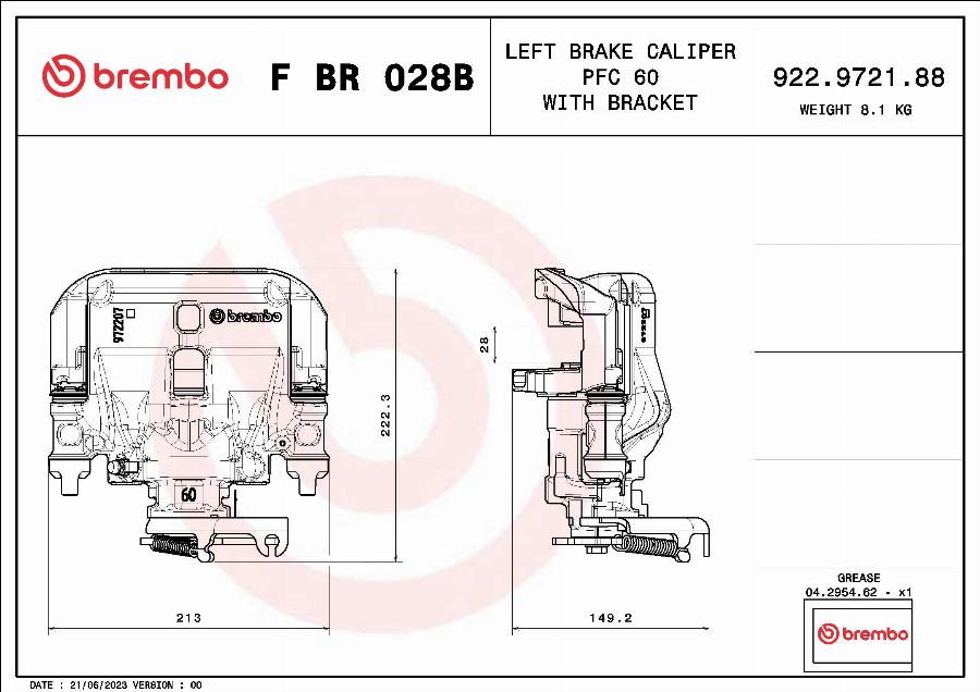 Brembo F BR 028B - Тормозной суппорт autodnr.net