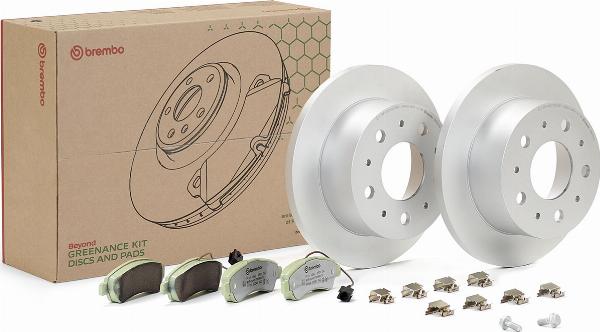 Brembo KT 10 004 - Комплект гальм, дисковий гальмівний механізм autocars.com.ua