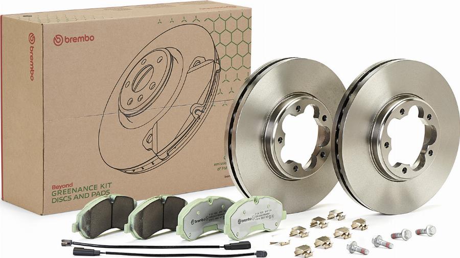 Brembo KT 10 011 - Комплект гальм, дисковий гальмівний механізм autocars.com.ua