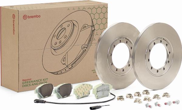 Brembo KT 10 016 - Комплект гальм, дисковий гальмівний механізм autocars.com.ua