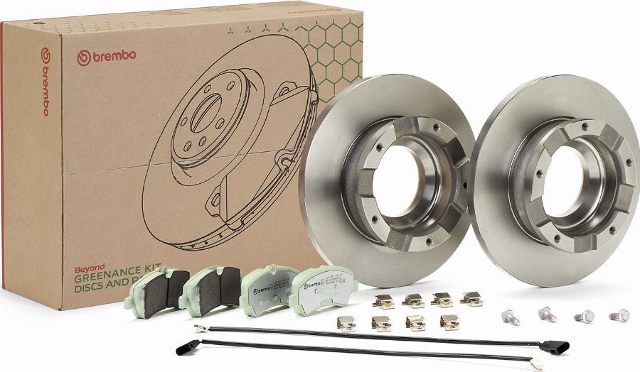 Brembo KT 10 061 - Комплект гальм, дисковий гальмівний механізм autocars.com.ua