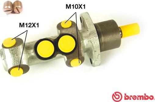 Brembo M 68 043 - Головний гальмівний циліндр autocars.com.ua