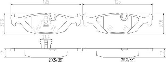 Brembo P06009N - Гальмівні колодки, дискові гальма autocars.com.ua