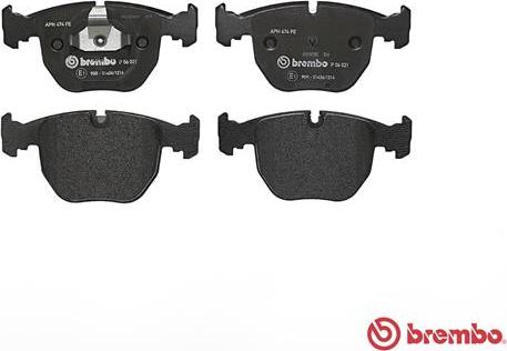 Brembo P 06 021 - Тормозные колодки, дисковые, комплект avtokuzovplus.com.ua