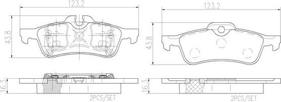 Brembo P06032N - Гальмівні колодки, дискові гальма autocars.com.ua