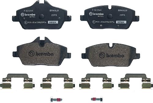 Brembo P 06 034X - Тормозные колодки, дисковые, комплект avtokuzovplus.com.ua