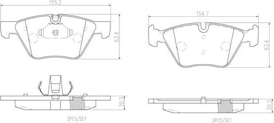 Brembo P06036N - Тормозные колодки, дисковые, комплект avtokuzovplus.com.ua