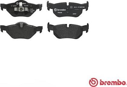 Brembo P 06 038 - Тормозные колодки, дисковые, комплект autodnr.net