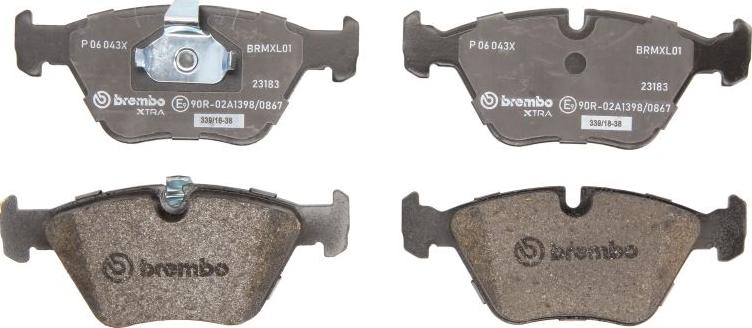 Brembo P 06 043X - Гальмівні колодки, дискові гальма autocars.com.ua