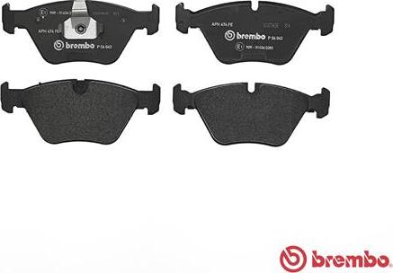 Brembo P 06 043 - Гальмівні колодки, дискові гальма autocars.com.ua