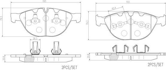 Brembo P06047N - Тормозные колодки, дисковые, комплект avtokuzovplus.com.ua