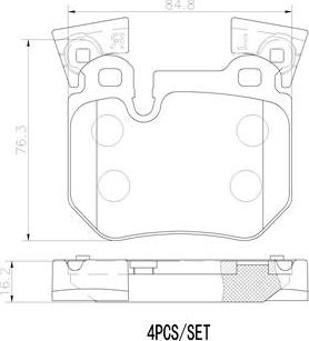 Brembo P06059N - Тормозные колодки, дисковые, комплект avtokuzovplus.com.ua