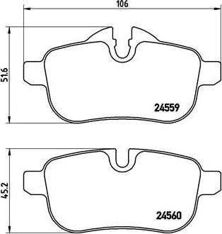 Brembo P 06 062 - Гальмівні колодки, дискові гальма autocars.com.ua