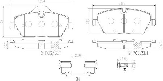 Brembo P06067N - Гальмівні колодки, дискові гальма autocars.com.ua