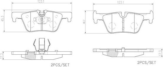 Brembo P06071N - Тормозные колодки, дисковые, комплект avtokuzovplus.com.ua