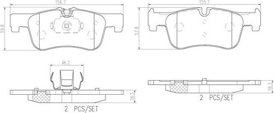 Brembo P06078N - Гальмівні колодки, дискові гальма autocars.com.ua