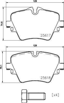 Brembo P 06 093 - Гальмівні колодки, дискові гальма autocars.com.ua