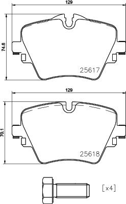 Brembo P 06 093 - Тормозные колодки, дисковые, комплект avtokuzovplus.com.ua