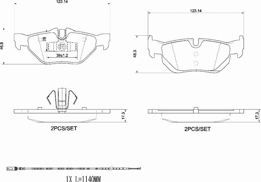 Brembo P06105N - Тормозные колодки, дисковые, комплект autodnr.net