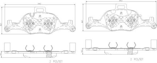 Brembo P06107N - Гальмівні колодки, дискові гальма autocars.com.ua