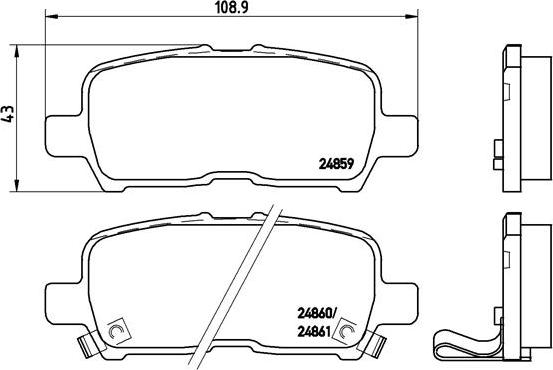 Brembo P 07 001 - Гальмівні колодки, дискові гальма autocars.com.ua