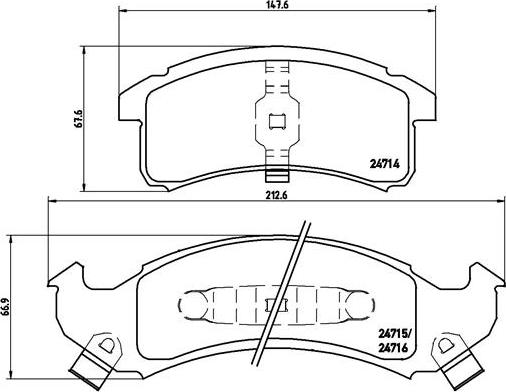 Brembo P 07 002 - Тормозные колодки, дисковые, комплект autodnr.net