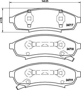 Brembo P 07 003 - Тормозные колодки, дисковые, комплект autodnr.net