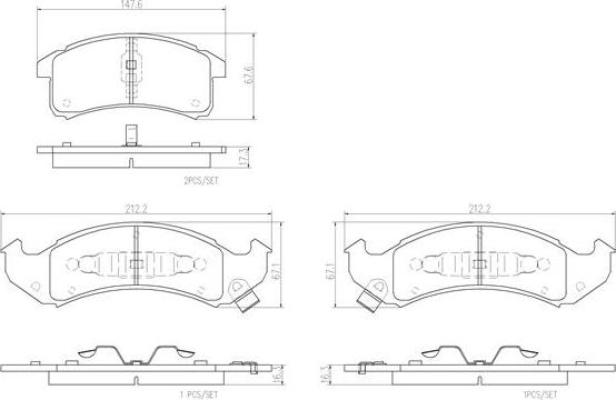 Brembo P09005N - Тормозные колодки, дисковые, комплект avtokuzovplus.com.ua