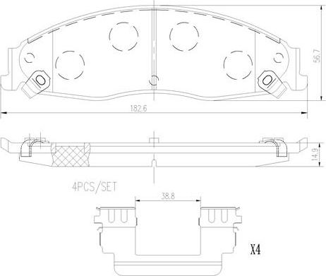 Brembo P09006N - Гальмівні колодки, дискові гальма autocars.com.ua