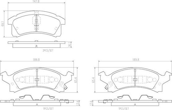 Brembo P09012N - Гальмівні колодки, дискові гальма autocars.com.ua