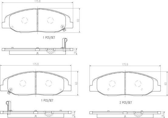 Brembo P09016N - Гальмівні колодки, дискові гальма autocars.com.ua