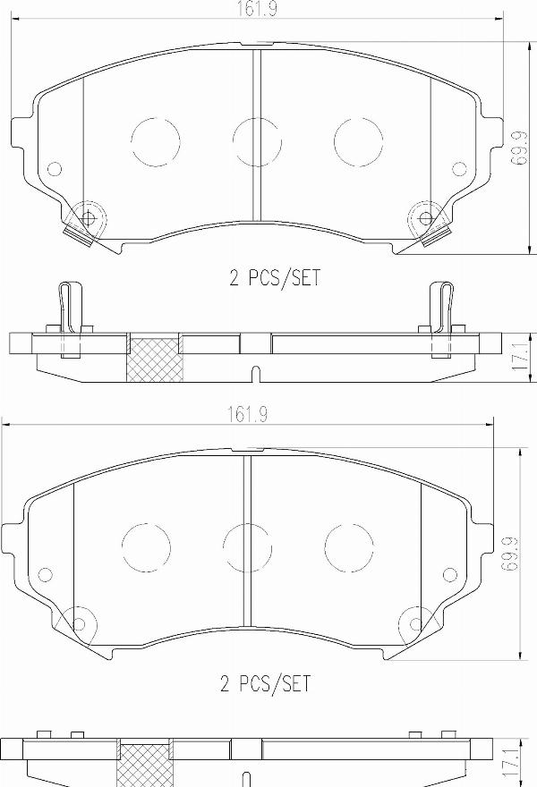 Brembo P09018NX - Гальмівні колодки, дискові гальма autocars.com.ua