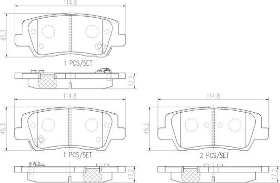 Brembo P09023N - Гальмівні колодки, дискові гальма autocars.com.ua